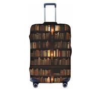 NBAGHPQ Library Bookshelf Book Print Universal Stylish Suitcase Cover Elastic Washable Anti Scratch Luggage Protector