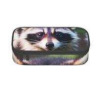 NBAGHPQ Little Raccoon Face 1 Print Functionality Large Storage Pencil Case Stationery Organizer Teens Students Adults