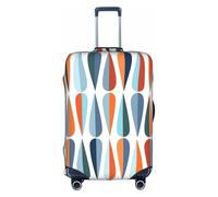 NBAGHPQ Mid Century Modern Retro with Drop Shapes Print Universal Stylish Suitcase Cover Elastic Washable Anti Scratch Luggage Protector
