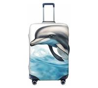 NBAGHPQ Ocean Dolphin Looking at You Print Double Sided Elastic Protection Universal Suitcase Cover Unique Luggage Protector