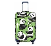 NBAGHPQ Panda Bamboo Print Universal Stylish Suitcase Cover Elastic Washable Anti Scratch Luggage Protector