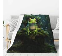 NBAGHPQ Peace Frog Tree Print Thick Blankets Bed Camping Travel Flannel Lightweight Warm Blanket Comfort Couch