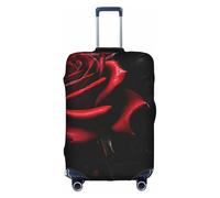 NBAGHPQ red and Roses Print Universal Stylish Suitcase Cover Elastic Washable Anti Scratch Luggage Protector