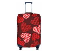 NBAGHPQ Red Hearts Print Universal Stylish Suitcase Cover Elastic Washable Anti Scratch Luggage Protector