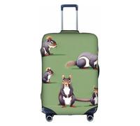 NBAGHPQ Red Squirrel Print Universal Stylish Suitcase Cover Elastic Washable Anti Scratch Luggage Protector