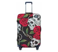 NBAGHPQ Rose Skull Eyes Print Double Sided Elastic Protection Universal Suitcase Cover Unique Luggage Protector