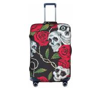NBAGHPQ Rose Skull Eyes Print Universal Stylish Suitcase Cover Elastic Washable Anti Scratch Luggage Protector