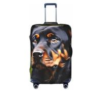 NBAGHPQ Rottweiler Pattern Print Universal Stylish Suitcase Cover Elastic Washable Anti Scratch Luggage Protector