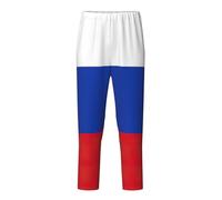NBAGHPQ Russian Flag Print Casual Wear Home Relaxation Soft Pajama Pants Women Men Trousers Themed Parties