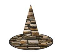 NBAGHPQ Rustic Rocks Brick Wall Print Carnival Party Hat Adults Theme Headwear Cosplay Holiday Accessory House Supply