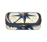 NBAGHPQ Sail Boat Nautical Compass Print Functionality Large Storage Pencil Case Stationery Organizer Teens Students Adults