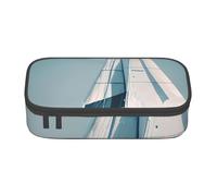 NBAGHPQ Sailboat Ship Landscape Print Functionality Large Storage Pencil Case Stationery Organizer Teens Students Adults