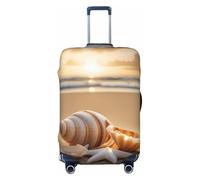 NBAGHPQ Seashell Landscape On The Beach Print Double Sided Elastic Protection Universal Suitcase Cover Unique Luggage Protector