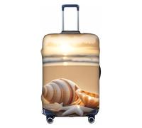 NBAGHPQ Seashell Landscape On The Beach Print Universal Stylish Suitcase Cover Elastic Washable Anti Scratch Luggage Protector