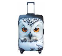 NBAGHPQ Snowy Owl Eyes Print Universal Stylish Suitcase Cover Elastic Washable Anti Scratch Luggage Protector