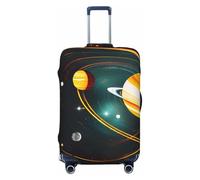 NBAGHPQ Solar System Jupiter Saturn Print Double Sided Elastic Protection Universal Suitcase Cover Unique Luggage Protector