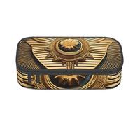 NBAGHPQ Sun Old Egyptian Timeless Grace Print Functionality Large Storage Pencil Case Stationery Organizer Teens Students Adults