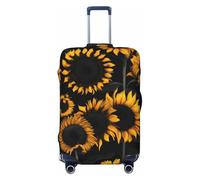 NBAGHPQ Sunflower Blooming Flowers Plants Print Double Sided Elastic Protection Universal Suitcase Cover Unique Luggage Protector