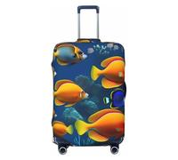 NBAGHPQ The Underwater World Tropical Fish Print Double Sided Elastic Protection Universal Suitcase Cover Unique Luggage Protector