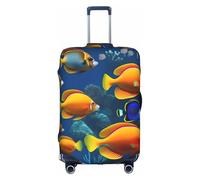 NBAGHPQ The Underwater World Tropical Fish Print Universal Stylish Suitcase Cover Elastic Washable Anti Scratch Luggage Protector