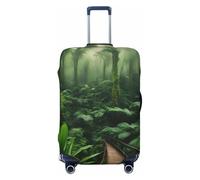 NBAGHPQ Tropical Rainforest Print Double Sided Elastic Protection Universal Suitcase Cover Unique Luggage Protector
