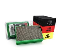 NBB Diamond Sanding/Polishing Pad Diamond Hand Buffing Pad Sanding Block with Foam Sponge Backing for Buffing and Grinding Sharp Edges and Plane of Granite Marble Stone Glass Ceramic(60/120/200/400#)