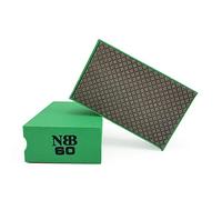 NBB Diamond Sanding/Polishing Pad Diamond Hand Buffing Pad Sanding Block with Foam Sponge Backing for Buffing and Grinding Sharp Edges and Plane of Granite Marble Stone Glass Ceramic (1, 60#)