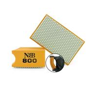 NBB Diamond Sanding/Polishing Pad Diamond Hand Buffing Pad Sanding Block with Foam Sponge Backing for Buffing and Grinding Sharp Edges and Plane of Granite Marble Stone Glass Ceramic (1, 800#H)