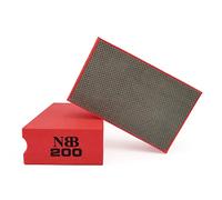 NBB Diamond Sanding/Polishing Pad Diamond Hand Buffing Pad Sanding Block with Foam Sponge Backing for Buffing and Grinding Sharp Edges and Plane of Granite Marble Stone Glass Ceramic (1, 200#)