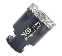 NBB Vacuum brazed Diamond Hole Saw with M14, for Dry or Wet Drilling Professionally on Hard Porcelain, Ceramic, Tile, Granite, Marble, Fast, Durable, for Angle Grinder (43mm)