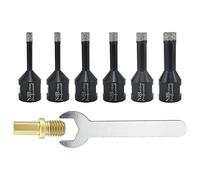 NBB Vacuum brazed Diamond Hole Saw with M14, for Dry or Wet Drilling Professionally on Hard Porcelain, Ceramic, Tile, Granite, Marble, Fast, Durable, for Angle Grinder (PRO 6/6/8/8/10/12mm)