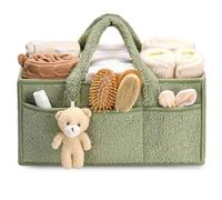 NBBENG Baby Essentials for Newborn Nappy Caddy Organiser, Baby Shower Gifts with Detachable Compartments, Newborn Essentials Nappy Bin Nursery Diaper Organizer, Portable Diaper Storage