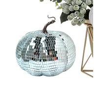 Nbbwwu Artificial Disco Pumpkin Glitter Ornaments | Glitter Glass Disco Ball Pumpkin Shaped Artificial Halloween Decoration - Party Favors Supplies Pumpkins Fall Hangable For Autumn