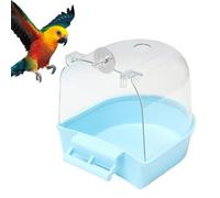 Nbbwwu Clear Bath Tub Box For Parrots - Bird Bathtub | Parakeet Bird Cage Accessories, Caged Bath Tube Shower Box, Parrot Bath Shower Box Bowl For Cockatiel, Parrots, Budgies