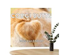 Nbbwwu Funny Calendar 2026-2026 Funny Animal Butt Calendar 12 Month | Novelty Planner Home Decorations for Bedroom Office School Study Living Room Tracking Planning Scheduling