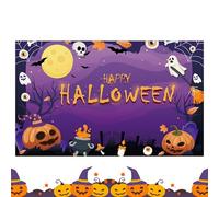 Nbbwwu Halloween Background,Happy Halloween Banner | Studio Props Photography Background for Family Adult Kids Party Decor Birthday Wedding School Activity Indoor Outdoor