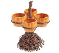 Nbbwwu Halloween Snack Bowl Stand,Pumpkin Snack Bowl | Serving Tray for Pastries, Pies, Appetizers, and Holiday Treats, Halloween Home Party Supplies
