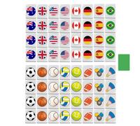 Nbbwwu Mahjong Game Blocks - 65 Tiles Board Games | National Flag Mahjong Game Set,Mahjong Blocks Puzzles Spiel, Block Puzzle Mahjong Tiles Set For Family
