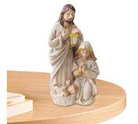 Nbbwwu Nativity Scene Figures - Handicrafts Sculpture Holy Family Figurines | Catholic Figurine Handicrafts Sculpture, Resin Catholic Christmas Mini Nativity Scene, Religious Gift, Decoration