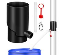 Nbbwwu Rainwater Collection Kit,Weatherproof UV Resistant Rain Barrels Rain Catcher - Collect Rainwater From Gutter, Rain Catchment System for Car Washing, Irrigation, Outdoor Cleaning