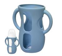 Nbbwwu Silicone Bottle Sleeve for Glass Bottles, Nursing Bottle Sleeve with Handles, Anti-Drop and Shockproof Bottle Holder, Dishwasher Safe