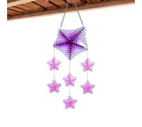 Nbbwwu Wind Chimes Outdoor - Stained Glass Garden Wind Chimes,Starfish Turtle Patio Decor Yard Ornaments for Window Porch Indoor Mom Women Housewarming Birthday