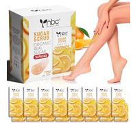 nbc BeautiLab Foot Scrub Exfoliator, Dead Skin Remover for Feet, Individually Packaged Pedicure Foot Soak Smooths, Hydrates, Detoxifies Tired and Dry Cracked Feet 16 Packs per Box, Orange