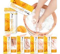 nbc BeautiLab Foot Soak Set: Bubble Salt, Sugar Scrub, Massage Mask, Massage Lotion in a Box, 4 Step Foot Spa Kit for Dry Feet, Softens Calluses, Tired Feet (1 Set, 1 Set Mango Scent)
