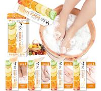 nbc BeautiLab Foot Soak Set: Bubble Salt, Sugar Scrub, Massage Mask, Massage Lotion in a Box, 4 Step Foot Spa Kit for Dry Feet, Softens Calluses, Tired Feet (1 Set, Mixed Fruit Scent)