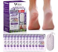 nbc BeautiLab Hard Skin Remover Foot - 12 PCS Callus Remover Gel with Pumice Stone, Professional Hard Skin Remover for Cracked Feet & Dead Dry Skin, Lavender Scent