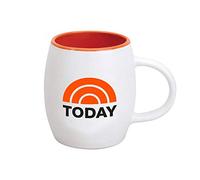 NBC TODAY Logo Ceramic Mug, White with Orange Interior 15 oz - Official Coffee Mug As Seen On the TODAY Show with Savannah Guthrie, Hoda Kotb and Al Roker on