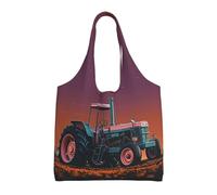 NBCCDVSH Aesthetic tractor Canvas Tote Bag for Women Grocery Bag Reusable Aesthetic Shopping Bags Beach Handbag