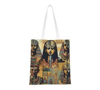NBCCDVSH Ancient Egypt Tribe Series Canvas Tote Bag for Women Grocery Bag Reusable Aesthetic Shopping Bags Beach Handbag
