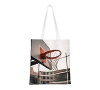 NBCCDVSH Basketball Shot Canvas Tote Bag for Women Grocery Bag Reusable Aesthetic Shopping Bags Beach Handbag